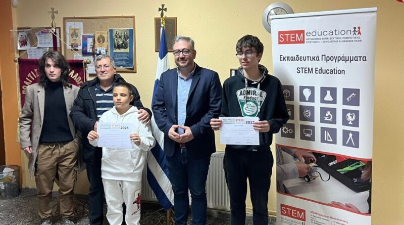 Συγχαρητήρια Τσακίρη στους μαθητές της ομάδας Ρομποτικής του Πολιτιστικού Συλλόγου Δρυμού