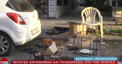 Θεσσαλονίκη: Άνδρας σε αμόκ πετούσε αντικείμενα από το μπαλκόνι (vid)