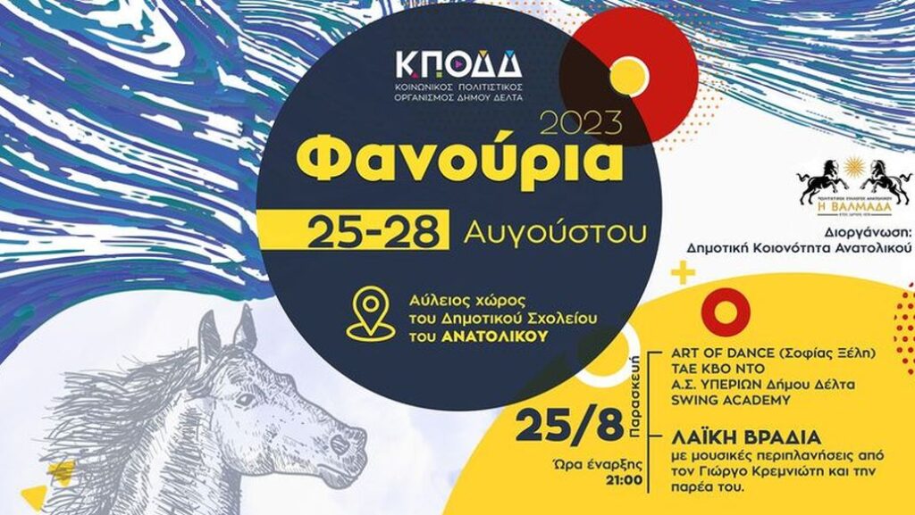 Ανατολικό: Έρχονται τα «Φανούρια 2023» στις 25-28/8