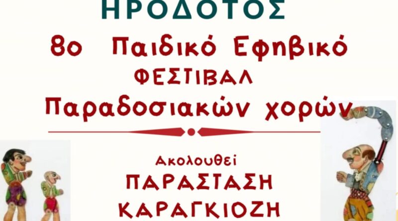 Την Κυριακή 1/6 το 8ο Παιδικό Εφηβικό Φεστιβάλ Παραδοσιακών Χορών