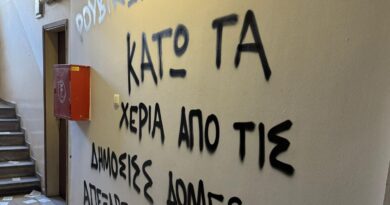 Επίθεση Ρουβίκωνα στο γραφείο του Δ. Βαρτζόπουλου – Η αντίδραση του υπουργού (pics)