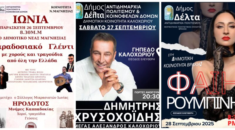 Τριήμερο «φωτιά» στο Δήμο Δέλτα: Ρουμπίνη, Χρυσοχοΐδης και παραδοσιακό γλέντι!