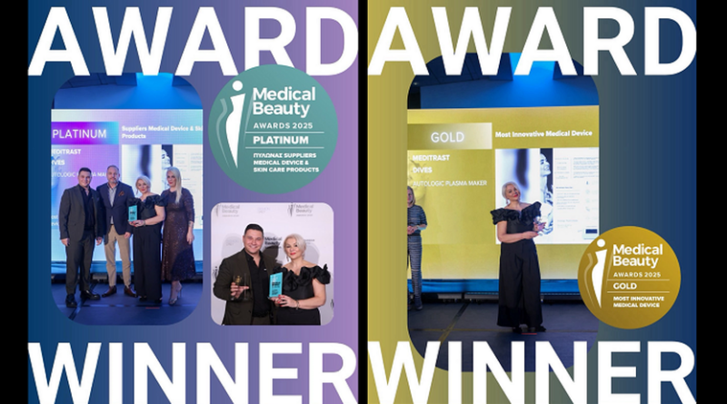 Meditrast: Διπλή Διάκριση στα Medical Beauty Awards 2025 για την εταιρία Meditrast