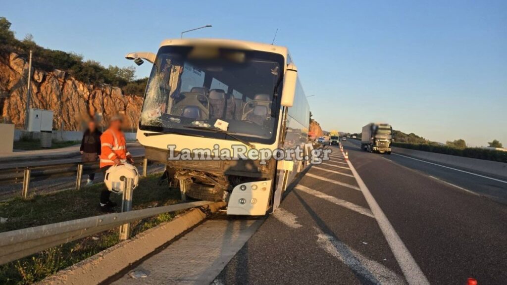 Εκτροπή λεωφορείου που πήγαινε από τη Θεσσαλονίκη στην Αθήνα – Πέντε τραυματίες