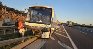 Εκτροπή λεωφορείου που πήγαινε από τη Θεσσαλονίκη στην Αθήνα – Πέντε τραυματίες