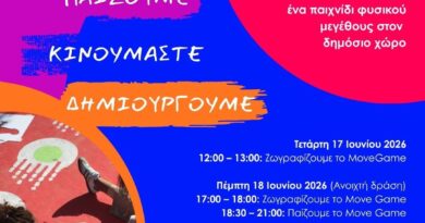 Δήμος Θεσσαλονίκης: Εγκαίνια για το «Move Game» – Ένα διαδραστικό επιδαπέδιο παιχνίδι για όλους