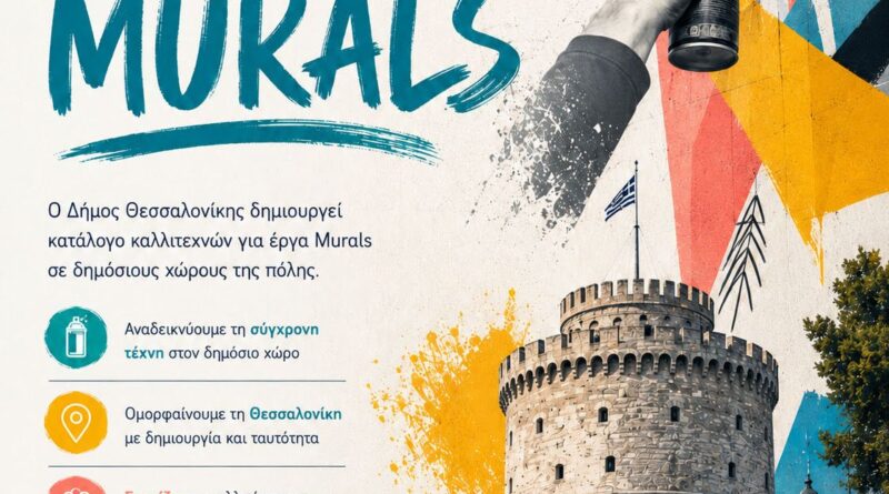 Open Call για καλλιτέχνες murals από τον Δήμο Θεσσαλονίκης